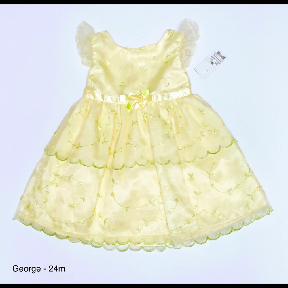 George Soft Yellow Formal Dress - NWT - 24m